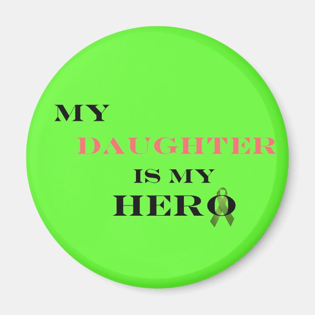 Imán Mi Hija Es Mi Hero Magnet (Frente)
