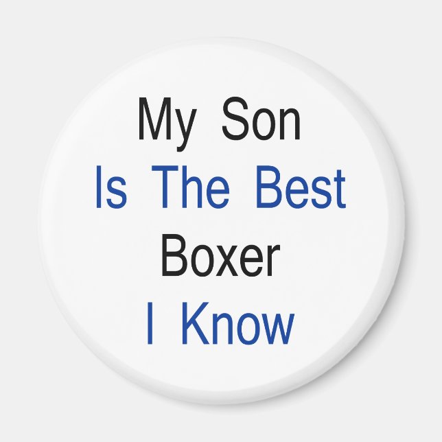 Imán Mi Hijo Es El Mejor Boxeador Que Conozco (Frente)