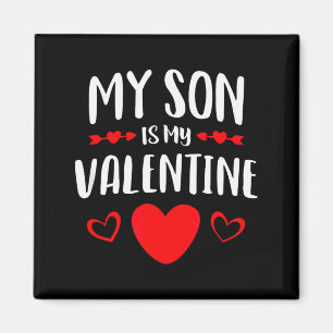 Imán Mi hijo es mi camisa del día de San Valentín Mamá