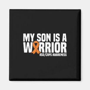 Imán Mi Hijo Es Un Guerrero Naranja Ribbon Rsdcrps Awar
