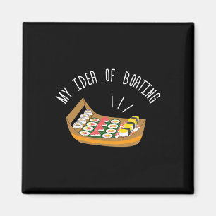 Imán Mi idea de barco de sushi para amantes del sushi 