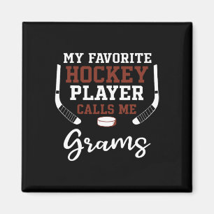 Imán Mi jugador de hockey favorito me llama Grams
