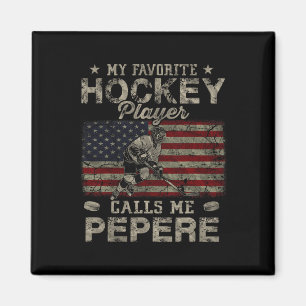 Imán Mi jugador de hockey favorito me llama Pepere padr
