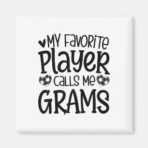 Imán Mi jugador favorito me llama Grams Soccer Player _