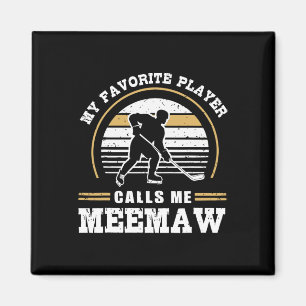 Imán Mi jugador favorito me llama Meemaw Jugador de hoc