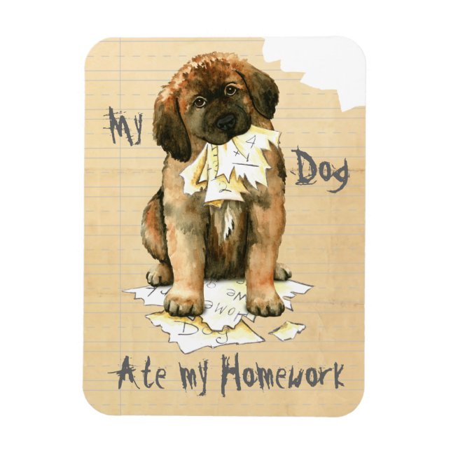 Imán Mi Leonberger Ate Mi Casa (Vertical)