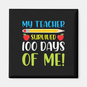 Imán Mi maestro sobrevivió 100 días de mí divertido 100
