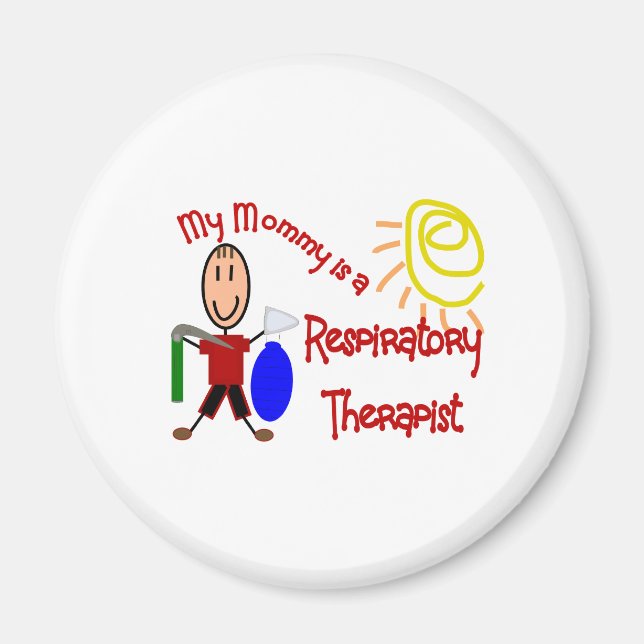 Imán Mi mamá es una terapeuta respiratoria (Frente)