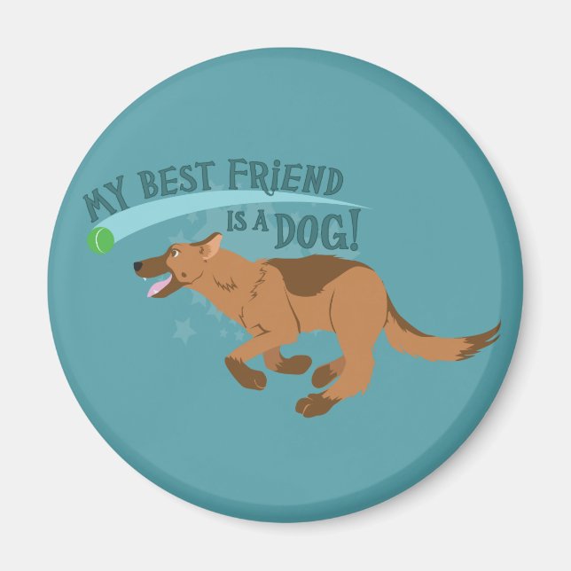 Imán Mi Mejor Amigo Es Un Perro (Frente)