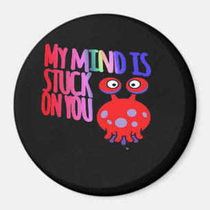 Imán Mi Mente Está Fija En Ti Diseño Mínimo Sentido