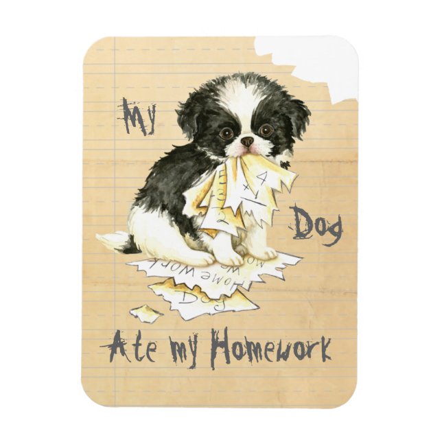 Imán Mi mentón japonés se comió mi hogar (Vertical)