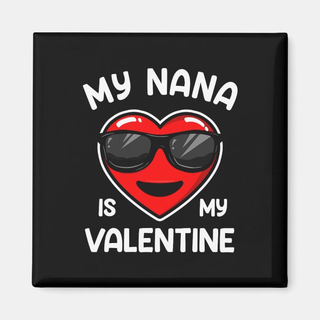 Imán Mi Nana Es Mi Corazón De San Valentín Chicos Chica (Frente)