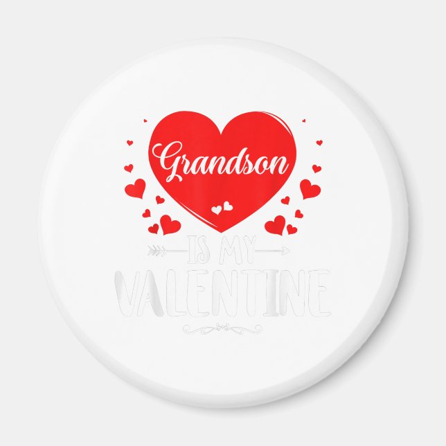 Imán Mi nieto es mi regalo de abuela de San Valentín (Frente)