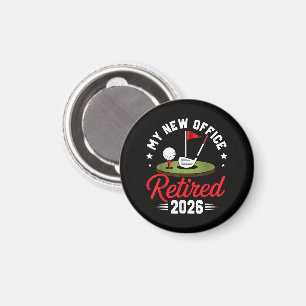 Imán Mi Nueva Oficina Jubilado 2026 Golf Jubilación