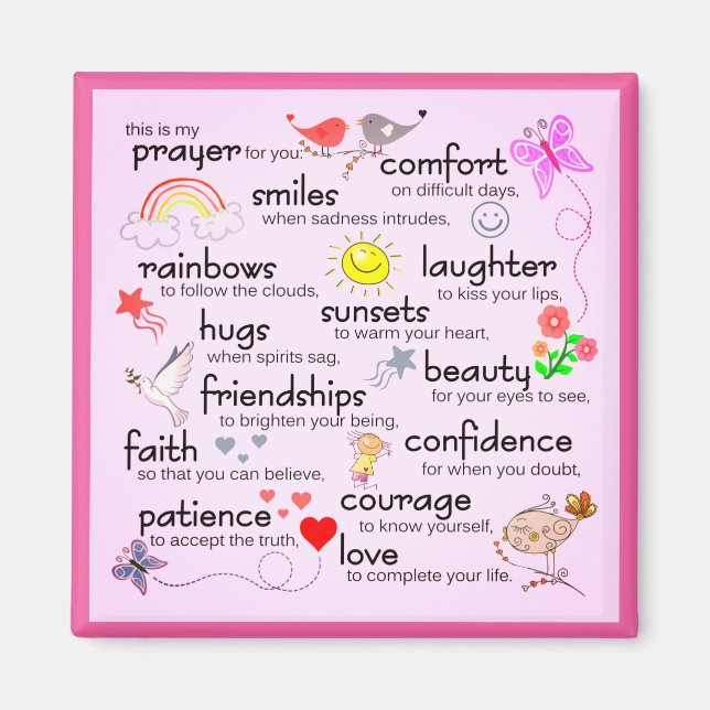 Imán Mi Oración Por Ti | Rosa (Frente)