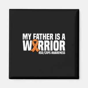 Imán Mi Padre Es Un Guerrero Naranja Ribbon Rsdcrps Con