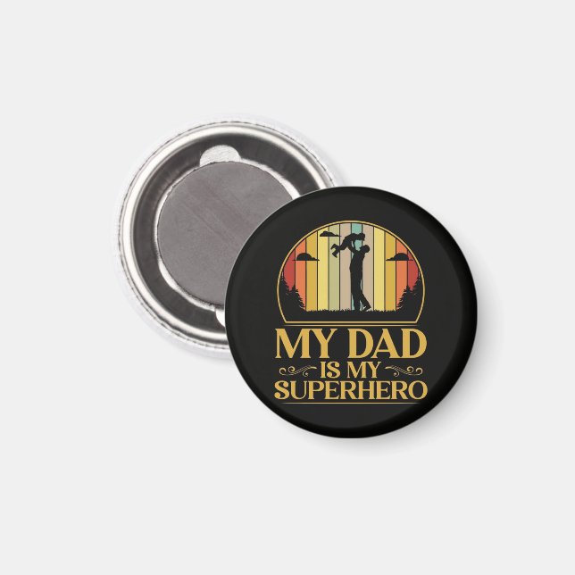 Imán Mi papá es mi superhéroe (Anverso/Reverso)