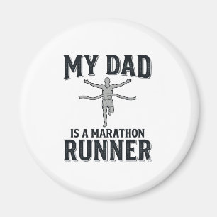 Imán Mi papá es un corredor de maratón Diseño de camise