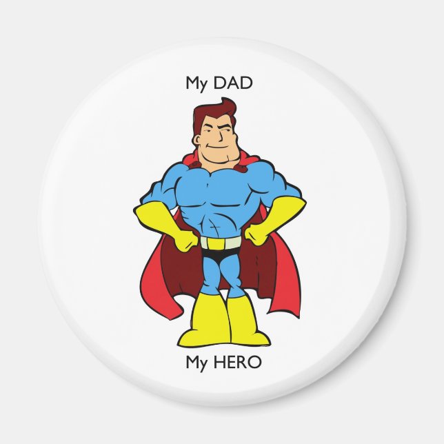 Imán Mi papá mi héroe SuperHero (Frente)