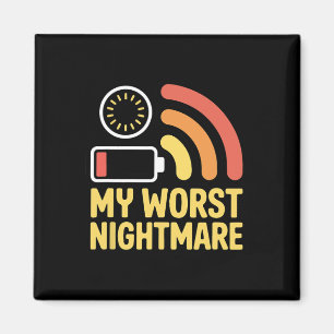 Imán Mi peor noche espantosa señal wifi baja cargando d