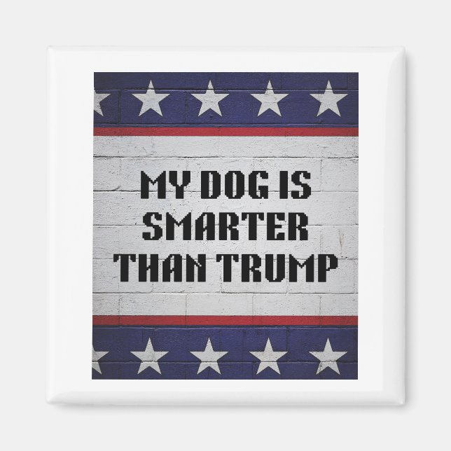 Imán Mi perro es más inteligente que Trump (Frente)