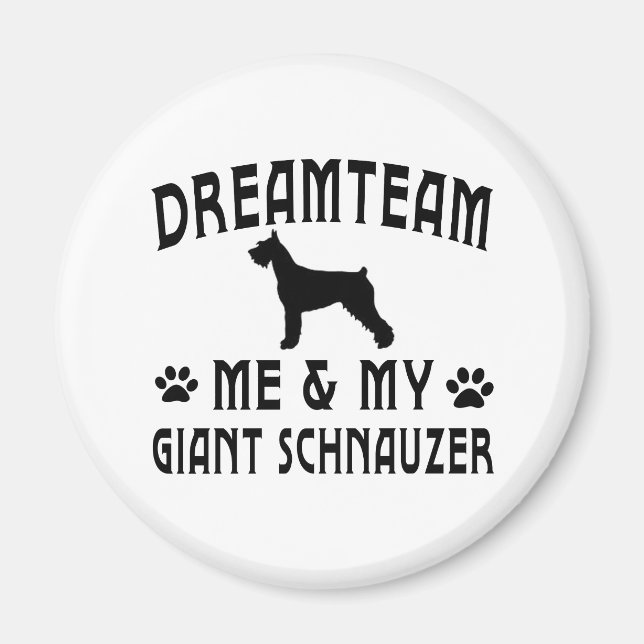 Imán Mi perro gigante Schnauzer (Frente)