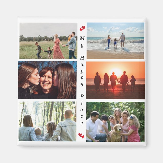 Imán Mi Personalizable Happy Place Foto 6 Imagen (Frente)