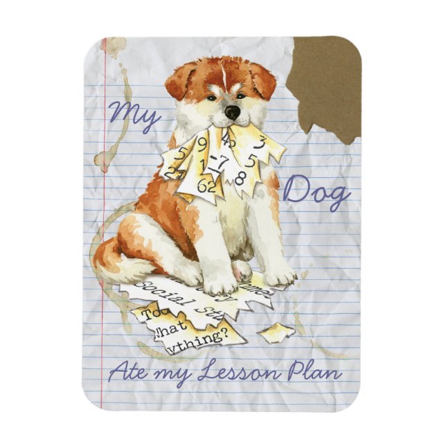 Imán Mi plan de clases de Akita Ate (Vertical)