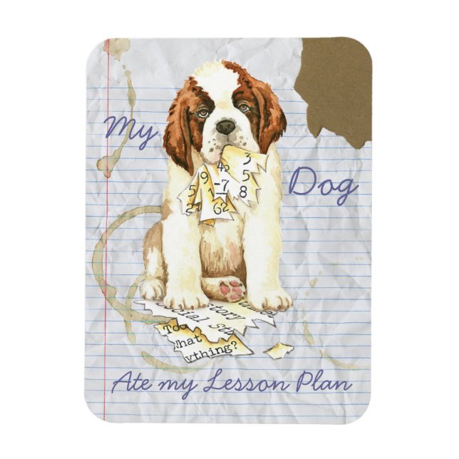 Imán Mi plan de clases de St. Bernard (Vertical)