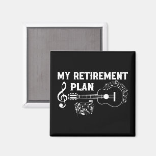 Imán Mi plan de retiro Músicos divertidos de guitarra
