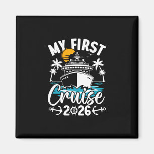 Imán Mi Primer Crucero 2026 Divertido Vacaciones Famili