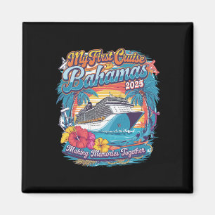 Imán Mi primer crucero Hamas 2025 Camiseta de vacacione