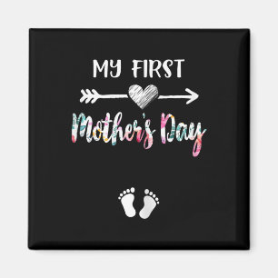 Imán Mi primer día de la madre anuncio de embarazo mamá