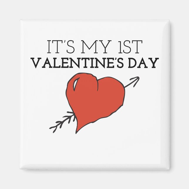 Imán Mi primer Día de San Valentín de San Valentín Dood (Frente)