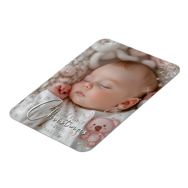 Imán Mi primera foto para el bebé de Navidad (Lado Izquierdo)