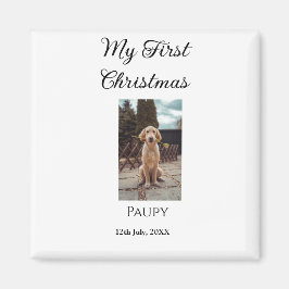 Imán Mi primera Navidad añadir mascota nombre gato año