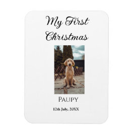 Imán Mi primera Navidad añadir mascota nombre gato año