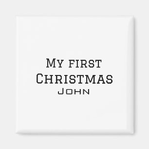 Imán Mi primera Navidad añadir nombre masculino SMS sim