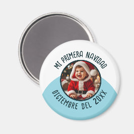 Imán Mi Primera Navidad con foto y año