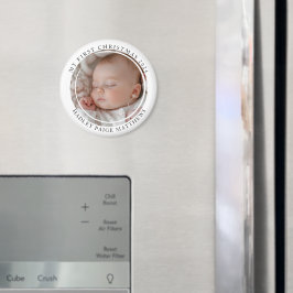 Imán Mi primera Personalizado de Navidad foto para bebé