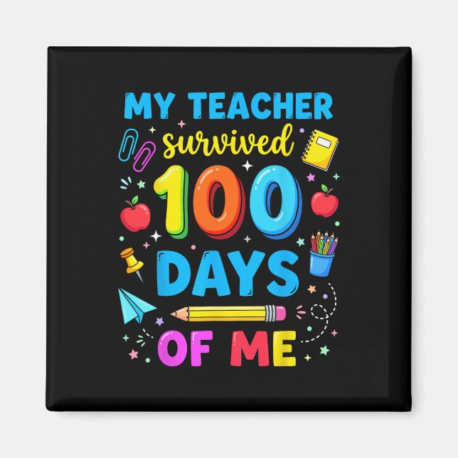Imán Mi profesor sobrevivió 100 días de mis estudiantes (Frente)