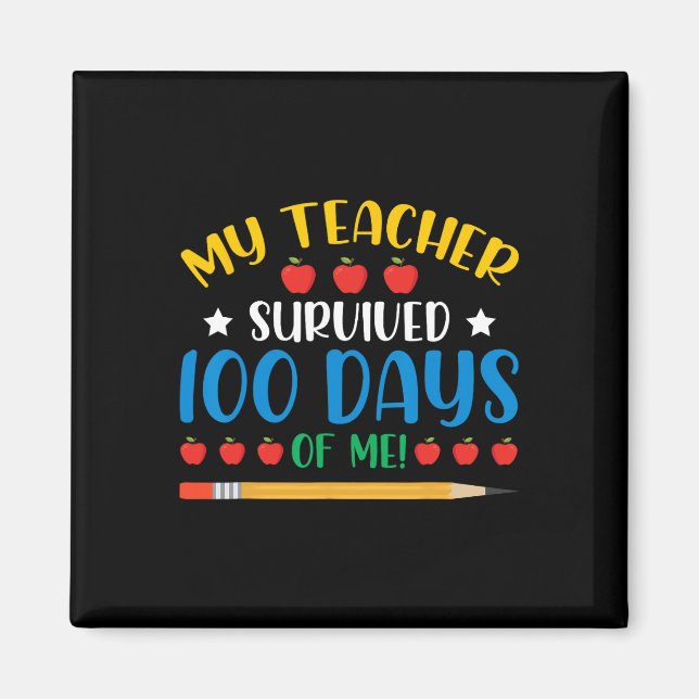 Imán Mi Profesor Sobrevivió A 100 Días De Diversión De  (Frente)