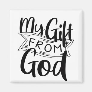 Imán Mi regalo de Dios Gráficos de Evangelio Bendición 