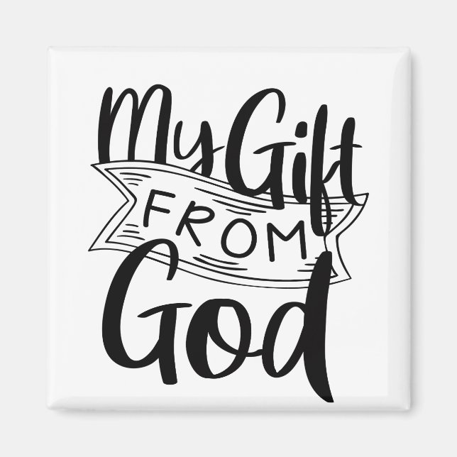 Imán Mi regalo de Dios Gráficos de Evangelio Bendición  (Frente)