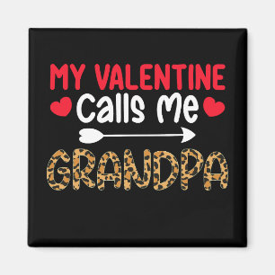 Imán Mi San Valentín me llama abuelo leopardo búfalo