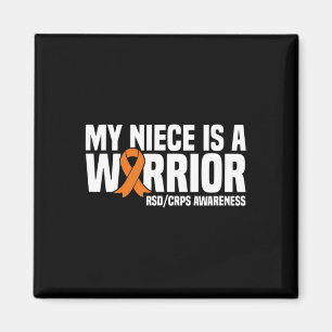 Imán Mi sobrina es una guerrera Naranja Ribbon Rsdcrps