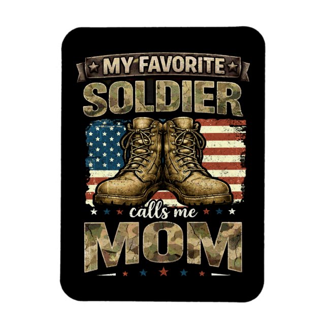 Imán Mi soldado favorito me llama mamá (Vertical)