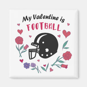 Imán Mi tarjeta de San Valentín invita al fútbol