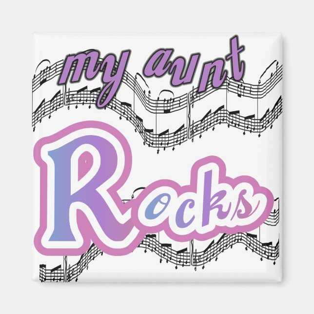 Imán Mi tía roca camisetas y regalos (Frente)