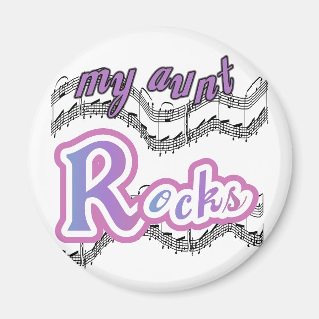 Imán Mi tía roca camisetas y regalos (Frente)